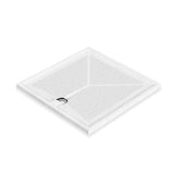 AKW Braddan upward pumped waste level access shower tray 1000 x 1000mm
