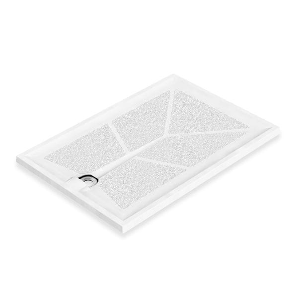 AKW Braddan 1200 x 900mm shower tray with factory fitted upward pumped waste