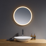 Kartell K-VIT Burleigh 600mm Round Mirror with White Acrylic Edge (BUW60)