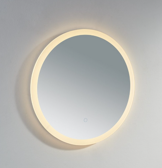 Kartell K-VIT Burleigh 600mm Round Mirror with White Acrylic Edge (BUW60)