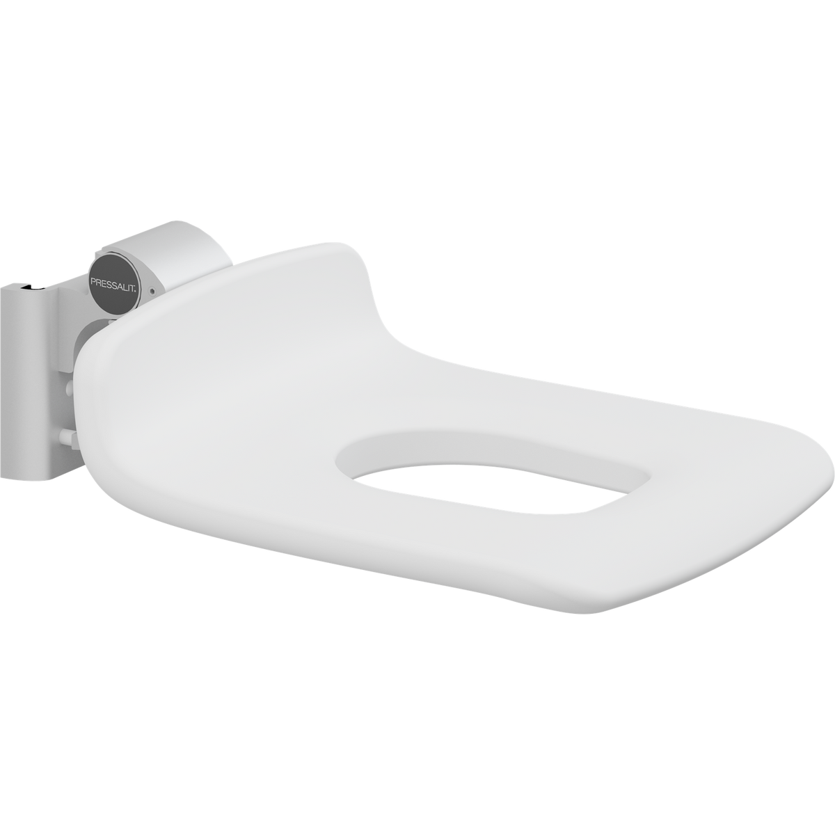 Pressalit PLUS replacement shower seat – 450 mm – Seat Only, With Aperture, White