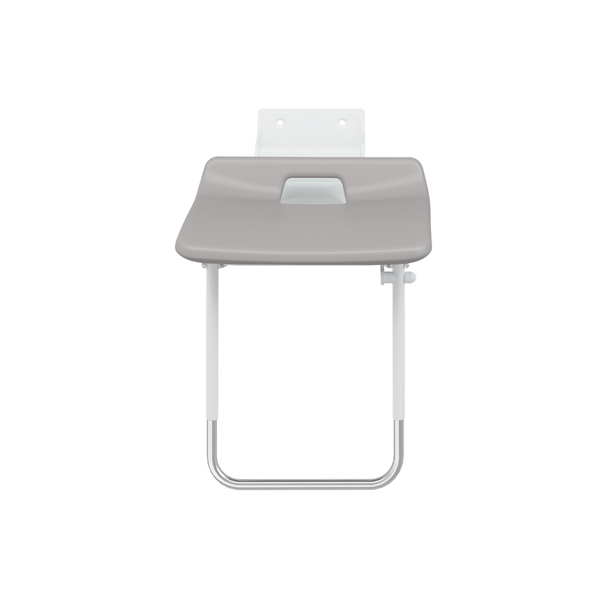 Pressalit VALUE IV folding shower seat with support leg – view 2
