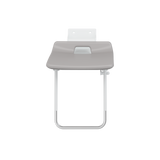Pressalit VALUE IV folding shower seat with support leg – view 2