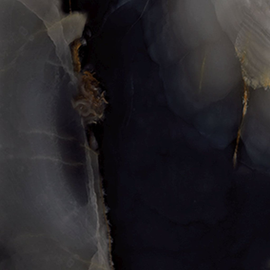Cape May Black Onyx Effect Polished Porcelain Wall & Floor Tile 600x1200mm, view 4