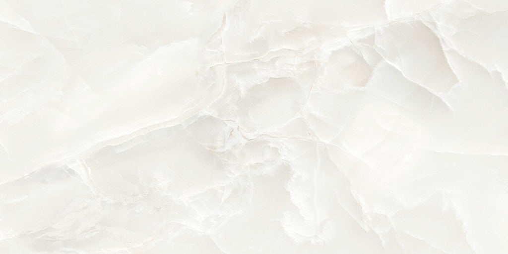 Cape May Ivory Onyx Effect Polished Porcelain Wall & Floor Tile 600x1200mm, view 5