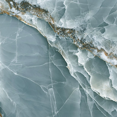 Cape May Turquoise Onyx Effect Polished Porcelain Wall & Floor Tile 600x1200mm, view 3