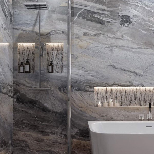Multipanel Classic Cappuccino Stone Bathroom Wall Panel, photo 2