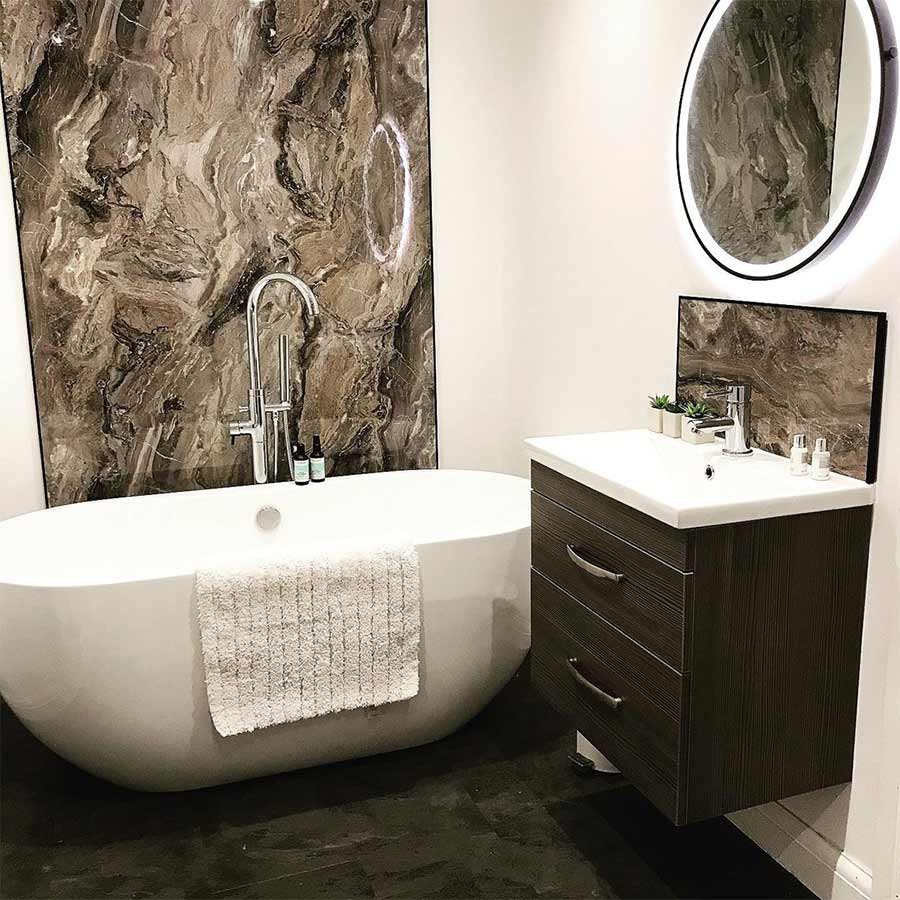 Multipanel Classic Cappuccino Stone Bathroom Wall Panel, photo 3