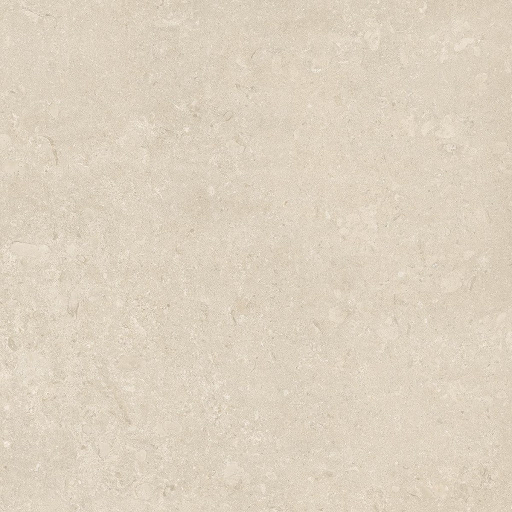 Carmel Beige Minimal Stone Effect Matt Porcelain Wall & Floor Tile 1000x1000mm, view 3