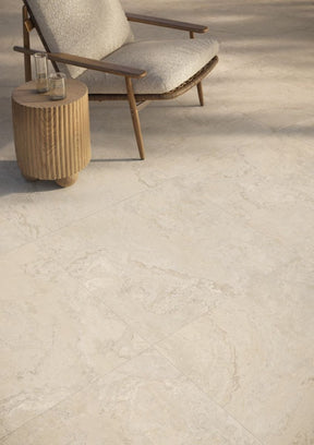 Carmel Beige Varied Stone Effect Matt Porcelain Wall & Floor Tile 1000x1000mm