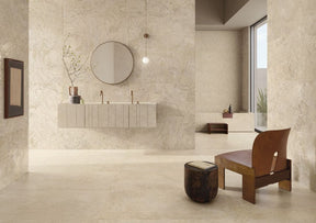 Carmel Beige Varied Stone Effect Matt Porcelain Wall & Floor Tile 600x1200mm