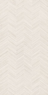 Carmel White Herringbone Decor Matt Porcelain Wall Tile 600x1200mm, view 3