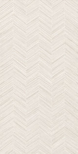 Carmel White Herringbone Decor Matt Porcelain Wall Tile 600x1200mm, view 4