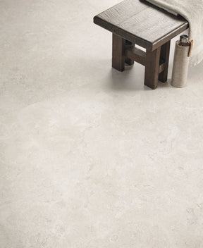 Carmel White Minimal Stone Effect Matt Porcelain Wall & Floor Tile 1000x1000mm