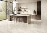 Carmel White Varied Stone Effect Matt Porcelain Wall & Floor Tile 600x1200mm, view 2