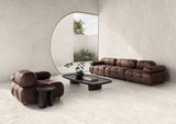 Carmel White Varied Stone Effect Matt Porcelain Wall & Floor Tile 600x1200mm, view 4