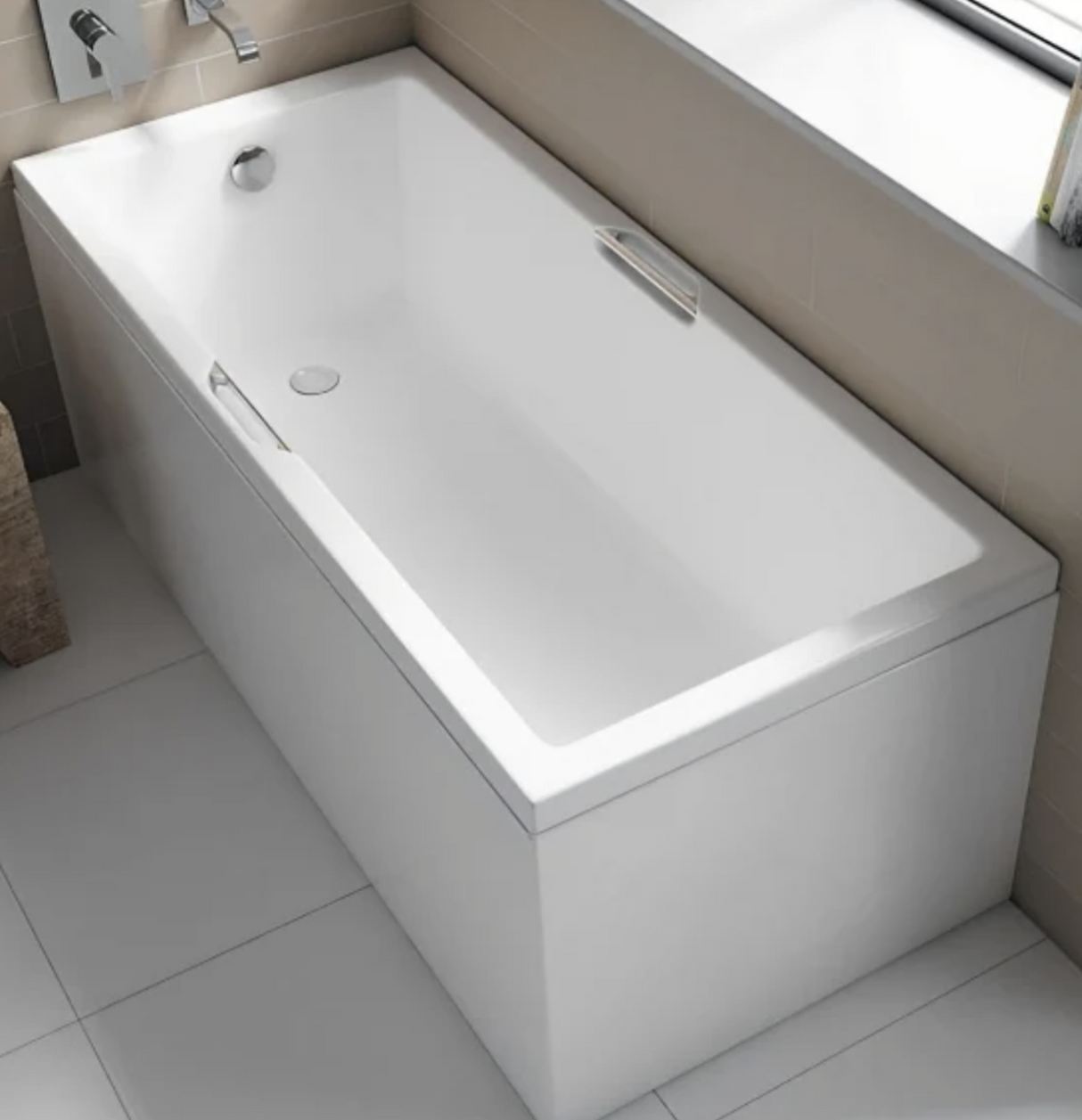 Carron Integra 1700x750mm Single Ended Bath with Twin Grips- White Gloss (02171)