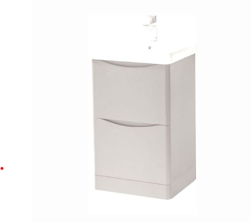 Kartell K-VIT Arc 600mm Floor Standing 2 Drawer Unit With Ceramic Basin- Cashmere (ARC600FS-C FUR149ME)
