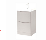 Kartell K-VIT Arc 600mm Floor Standing 2 Drawer Unit With Ceramic Basin- Cashmere (ARC600FS-C FUR149ME)