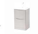 Kartell K-VIT Arc 600mm Floor Standing 2 Drawer Unit with Ceramic Basin - Cashmere
