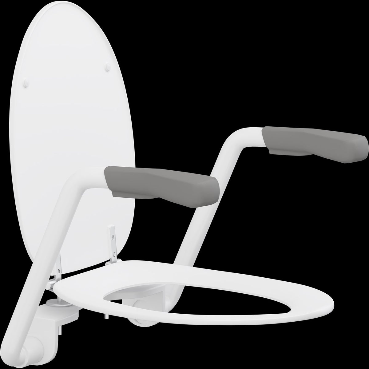 Pressalit TMA 2 Arm Support, Wider Fit, with Dania Toilet Seat