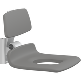 Pressalit PLUS replacement shower seat – 450 mm – Backrest Only, With Aperture, Anthracite
