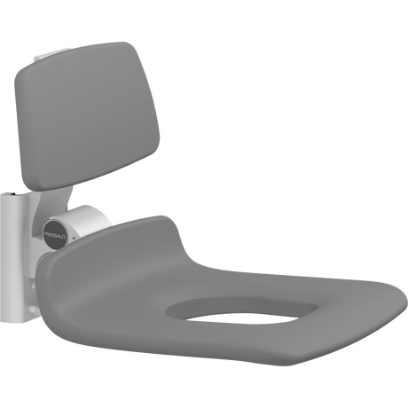 Pressalit PLUS replacement shower seat – 450 mm – Backrest Only, With Aperture, Anthracite