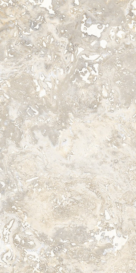 Charleston beige travertine-effect matt porcelain 300x600mm tile on a bathroom wall