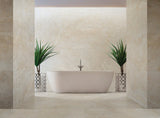Charleston beige travertine-effect matt porcelain wall and floor tile 600x1200mm, main view
