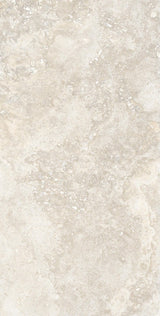Charleston beige travertine-effect matt porcelain 600x1200mm tile laid on a floor