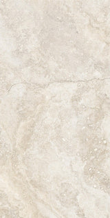 Charleston beige travertine-effect matt porcelain 600x1200mm tile, room setting