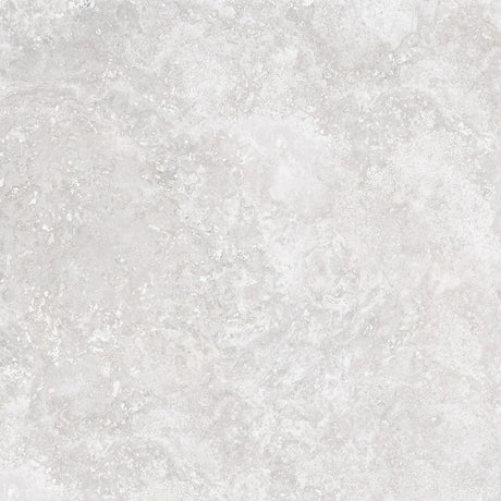 Charleston grey travertine-effect matt porcelain 1200x1200mm slab laid on a floor