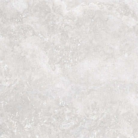 Charleston grey travertine-effect matt porcelain 1200x1200mm slab on a wall