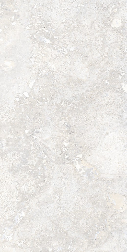 Charleston grey travertine-effect matt porcelain 300x600mm tile on a floor