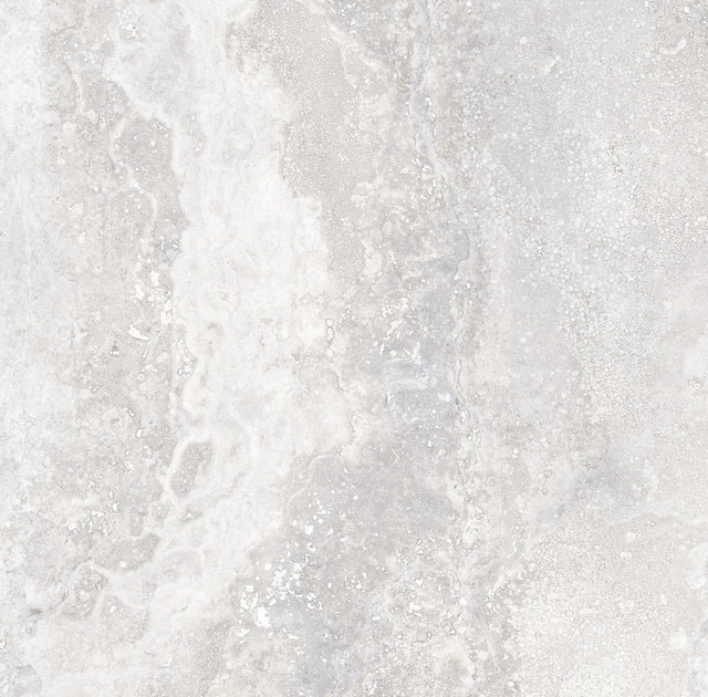 Charleston grey travertine-effect matt porcelain wall and floor tile 600x600mm, main view