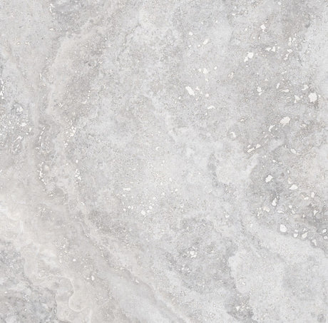 Charleston grey travertine-effect matt porcelain 600x600mm tile, room setting