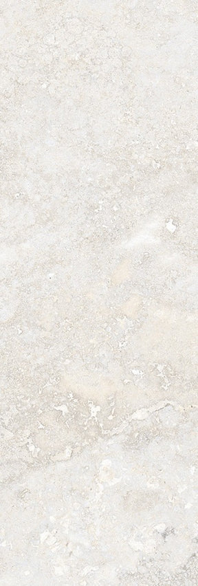 Charleston white travertine-effect matt porcelain wall and floor tile 100x300mm, main view