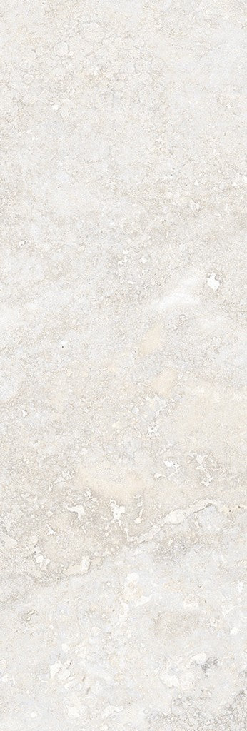 Charleston white travertine-effect matt porcelain wall and floor tile 100x300mm, main view