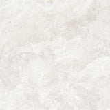 Charleston white travertine-effect matt porcelain 1200x1200mm slab, close-up of veining