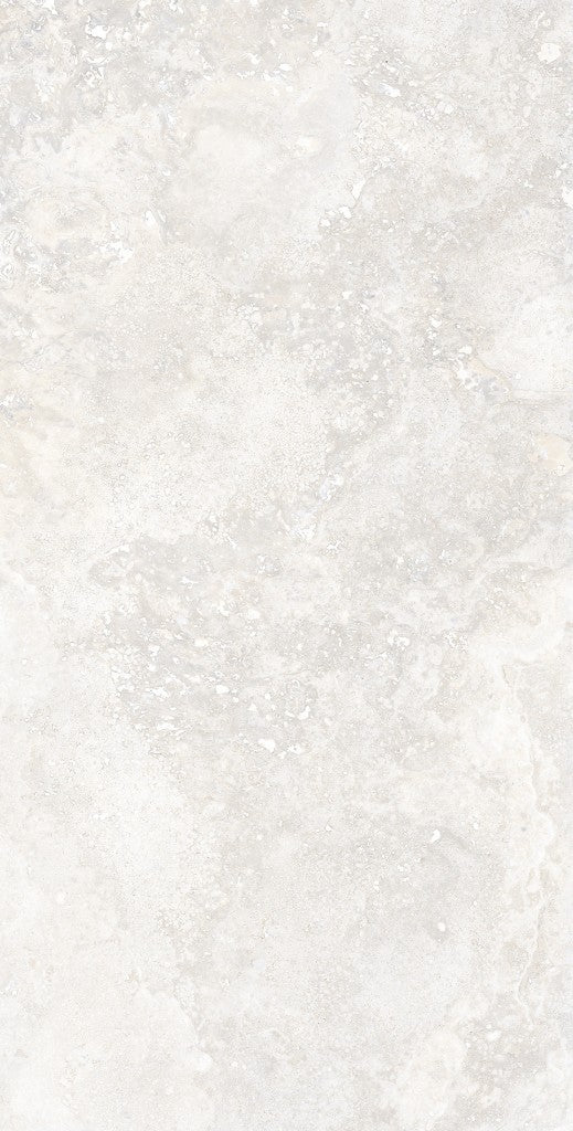 Charleston white travertine-effect matt porcelain 600x1200mm tile in a bathroom