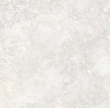 Charleston white travertine-effect matt porcelain 600x600mm tile on a floor