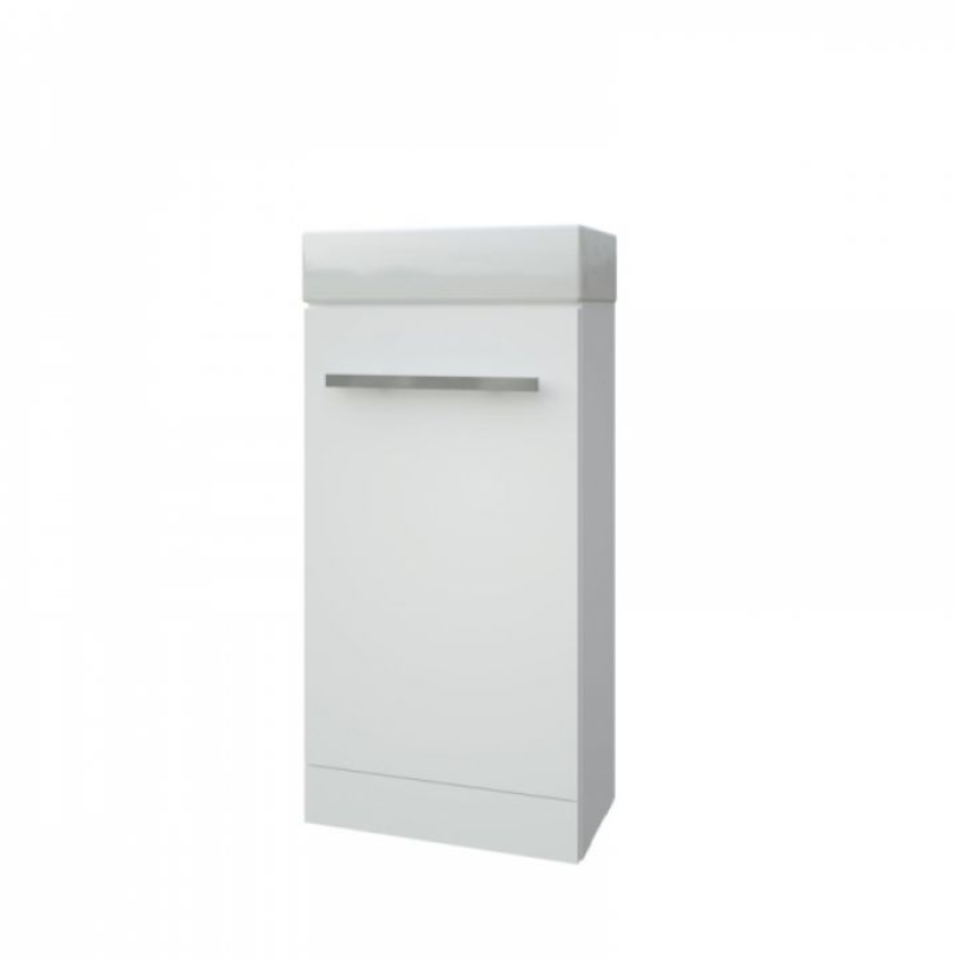 Kartell K-VIT Purity Cloakroom Unit With Basin- White Gloss (FUR280PU-CUBEBAS)