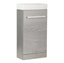 Kartell K-VIT Purity Cloakroom Unit with Basin - Silver Oak