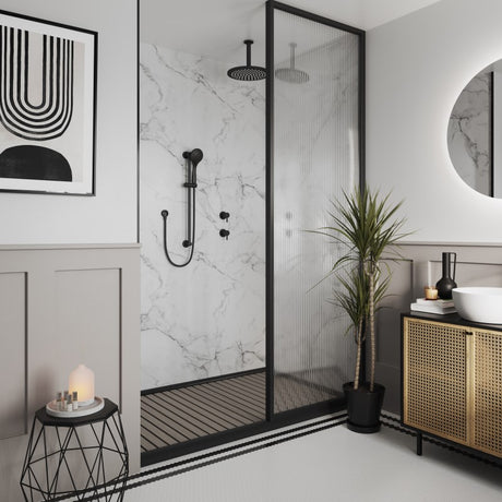 Multipanel Linda Barker Calacatta Marble Bathroom Wall Panel, photo 3