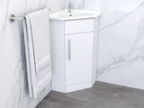 Kartell K-VIT Impakt Corner Vanity Unit with Basin-White Gloss (IMP405CORN RWFCORNBAS)