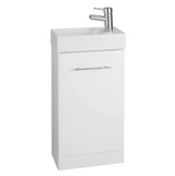 Kartell K-VIT Impakt Cube Cloakroom Unit With Basin-White Gloss (IMP410CUBE RWFCUBEBAS)