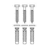 Pressalit mounting kit V8620 – dimensions drawing