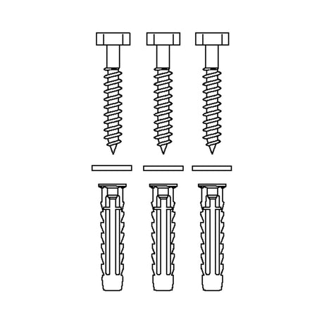 Pressalit mounting kit V8620 – dimensions drawing
