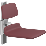 Pressalit PLUS shower seat – 450 mm Manual – Backrest Only, Standard Seat, Red