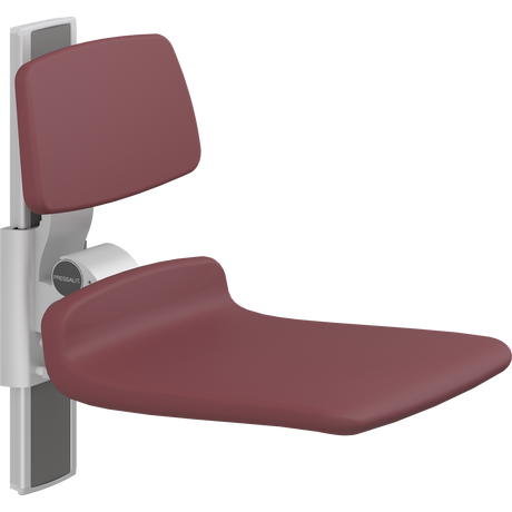 Pressalit PLUS shower seat – 450 mm Manual – Backrest Only, Standard Seat, Red